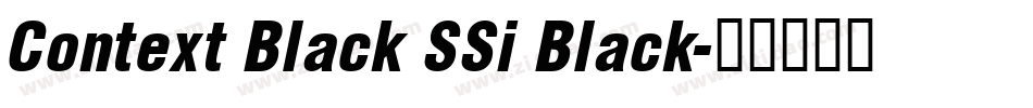 Context Black SSi Black字体转换